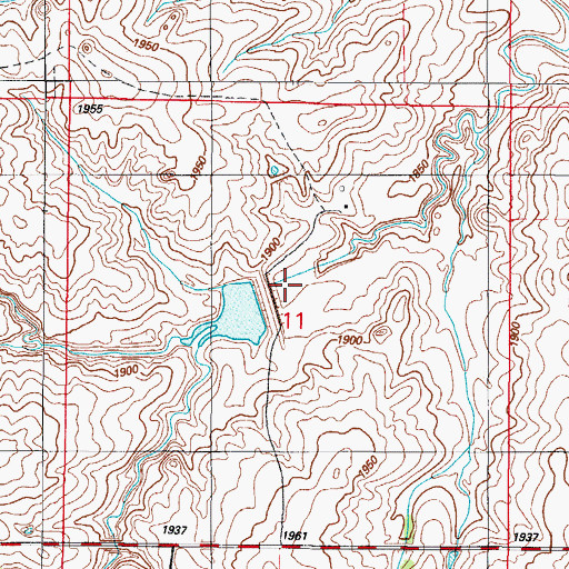 Topographic Map of Beaver Dam Creek Site 5, OK