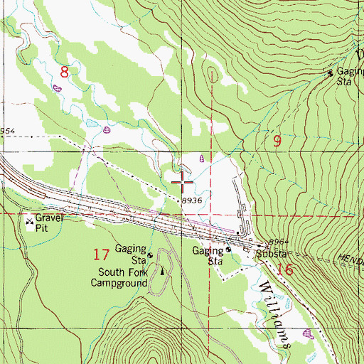 Topographic Map of Darling Creek, CO