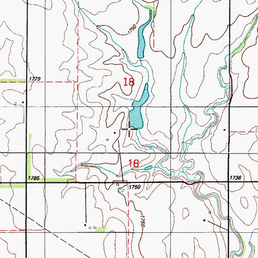 Topographic Map of Upper Elk Creek Site 4 Reservoir, OK