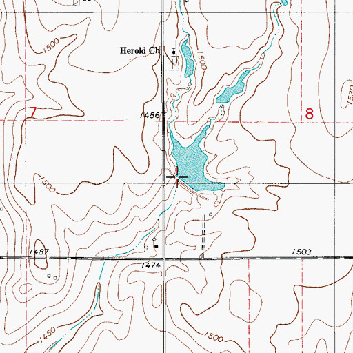 Topographic Map of Boggy Creek Watershed Site 31 Dam, OK