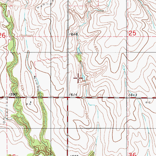 Topographic Map of Boggy Creek Watershed Site 22 Dam, OK