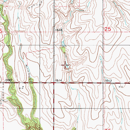 Topographic Map of Boggy Creek Watershed Site 22 Reservoir, OK