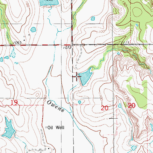 Topographic Map of Wildhorse Creek Site 70 Dam, OK