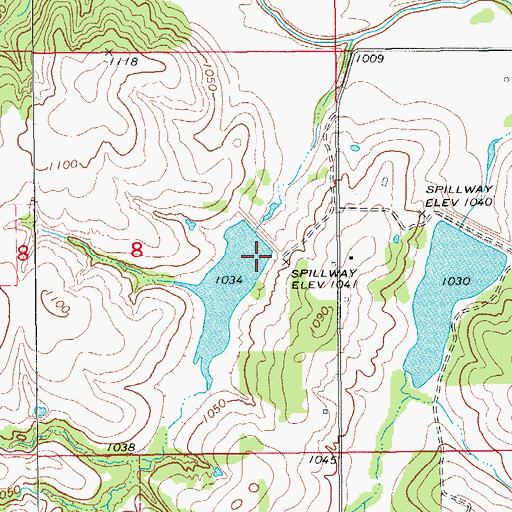 Topographic Map of Wildhorse Creek Site 17 Reservoir, OK