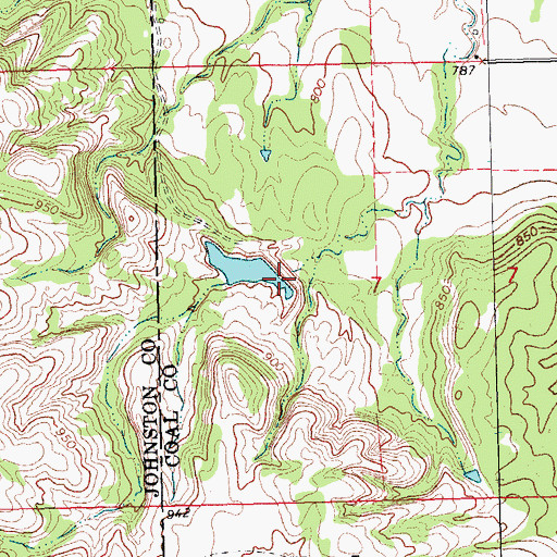 Topographic Map of Upper Clear Boggy Creek Site 11 Dam, OK