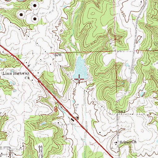 Topographic Map of Big Wewoka Creek Site 15 Dam, OK