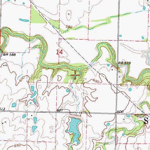 Topographic Map of Cane Creek Site 21 Dam, OK