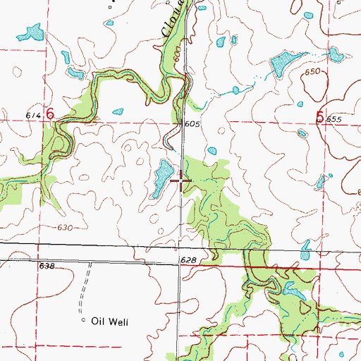 Topographic Map of Cane Creek Site 26a Dam, OK