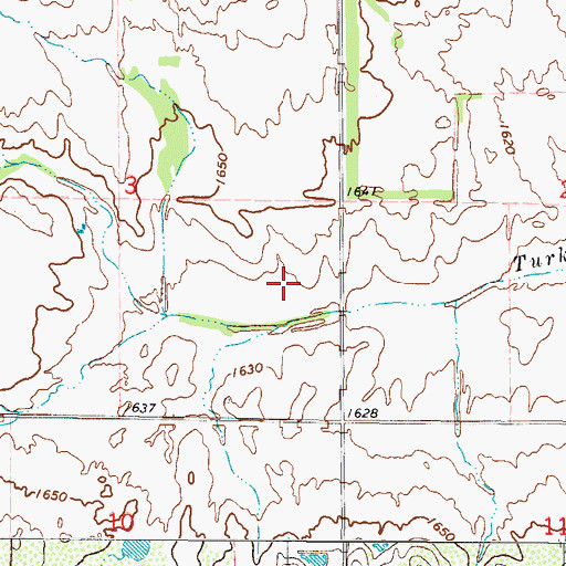 Topographic Map of Tri-County Turkey Creek Site 1a Dam, OK