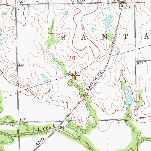 Topographic Map of Upper Black Bear Creek Site 13 Dam, OK