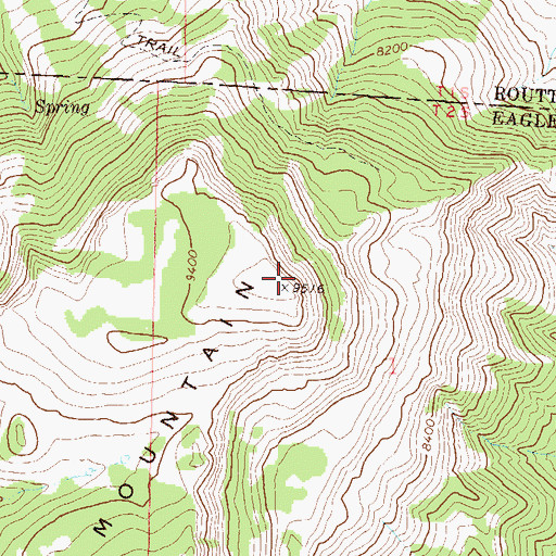 Topographic Map of Yarmony Mountain, CO