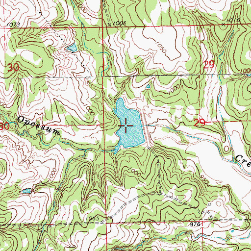 Topographic Map of Bear Fall Coon Creek Site 26 Reservoir, OK