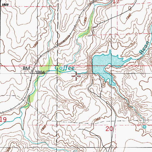 Topographic Map of Timber Creek Site 1 Reservoir, OK