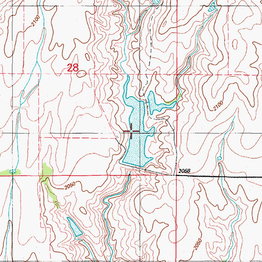Topographic Map of Mclaury Number 1 Reservoir, OK