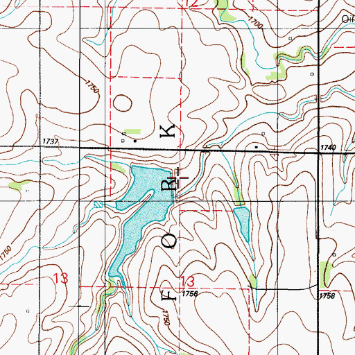 Topographic Map of Upper Elk Creek Site 32 Reservoir, OK