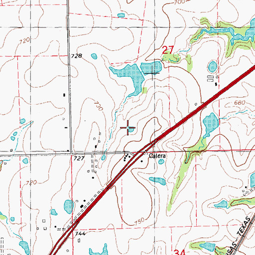 Topographic Map of Edwards Lake, OK
