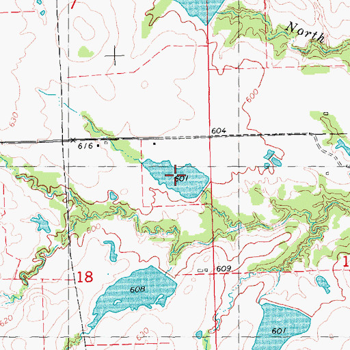 Topographic Map of Oknoname 031004 Reservoir, OK