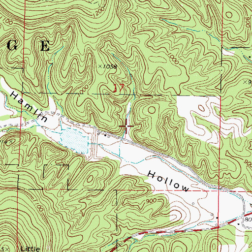 Topographic Map of Sallisaw Creek Site 13 Reservoir, OK