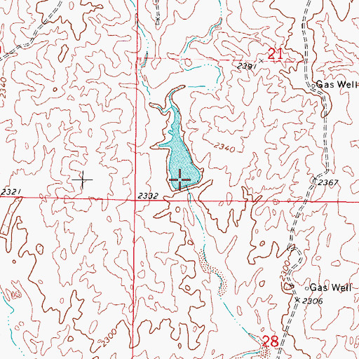 Topographic Map of Barby Number 18 Dam, OK
