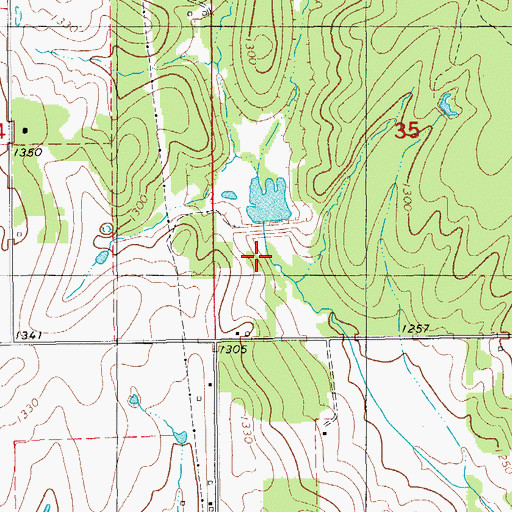 Topographic Map of Rush Creek Site 3 Reservoir, OK