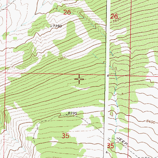 Topographic Map of Craig Horse Creek, CO