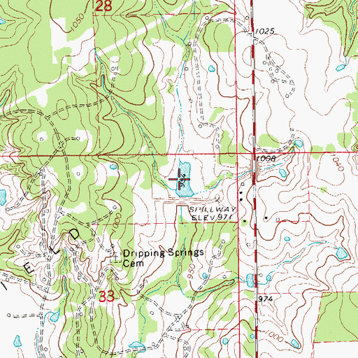 Topographic Map of Wildhorse Creek Site 66 Dam, OK