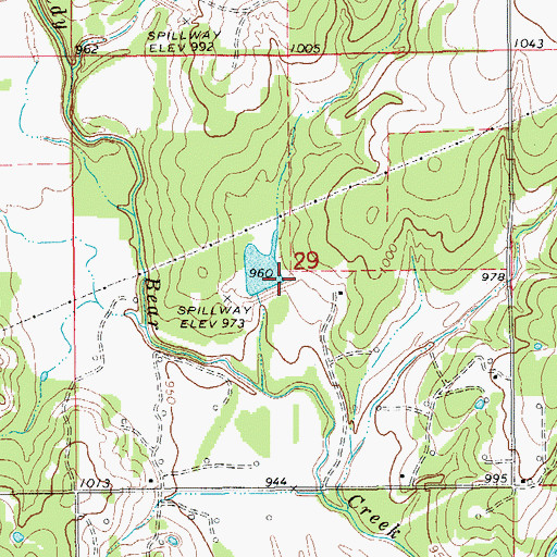 Topographic Map of Wildhorse Creek Site 65 Dam, OK