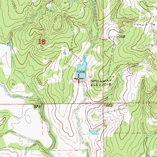 Topographic Map of Wildhorse Creek Site 63 Reservoir, OK