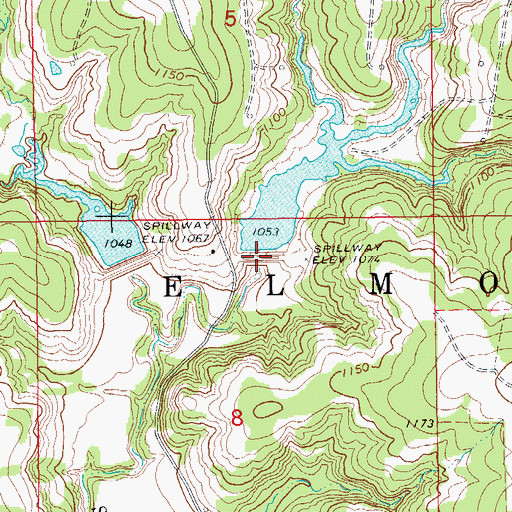 Topographic Map of Wildhorse Creek Site 94 Reservoir, OK