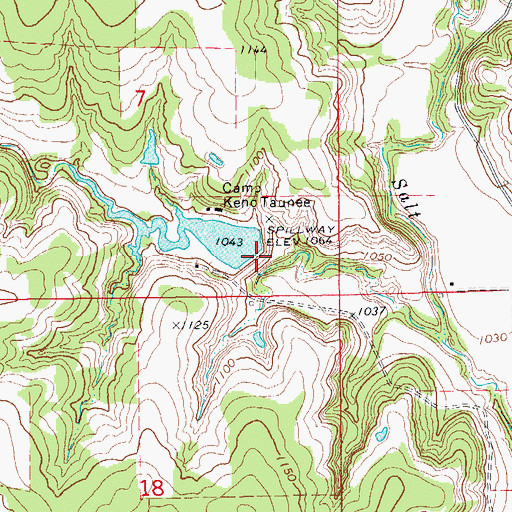 Topographic Map of Wildhorse Creek Site 92 Dam, OK