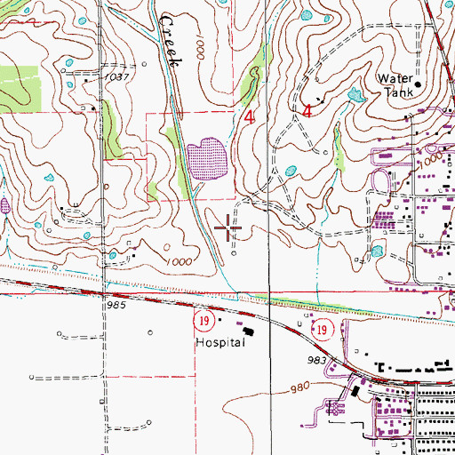 Topographic Map of Bear Hybarger Site 3 Dam, OK