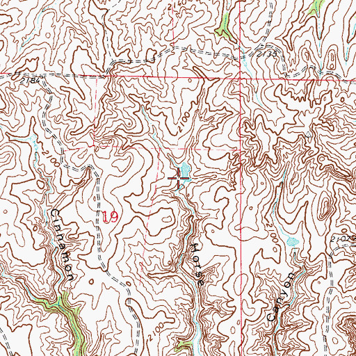 Topographic Map of Hutchison Number 5 Dam, OK