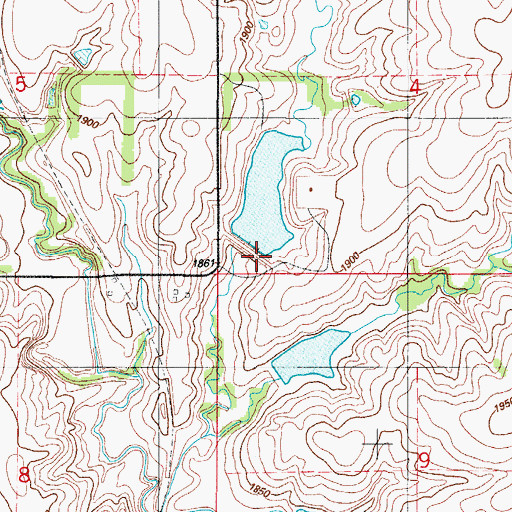Topographic Map of Quartermaster Site 22 Reservoir, OK