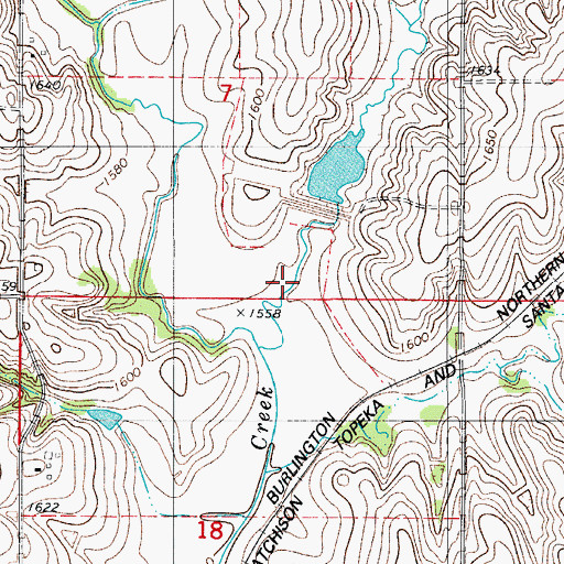Topographic Map of Beaver Creek Site 10 Dam, OK