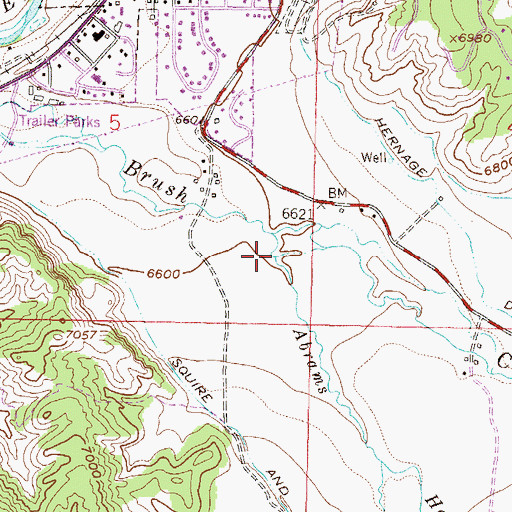 Topographic Map of Abrams Creek, CO