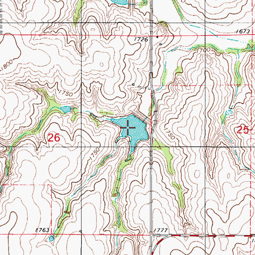 Topographic Map of Barnitz Creek Site 53 Reservoir, OK