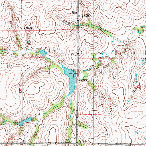 Topographic Map of Barnitz Creek Site 43 Dam, OK