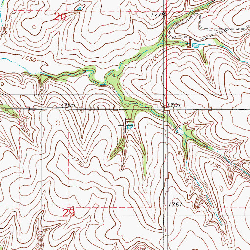 Topographic Map of Barnitz Creek Site 68 Reservoir, OK