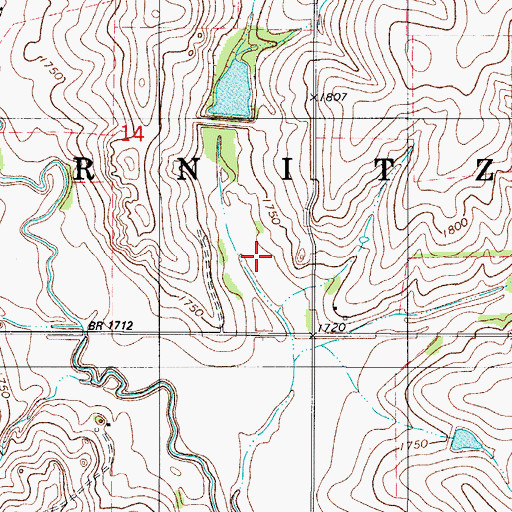 Topographic Map of Barnitz Creek Site 37 Dam, OK