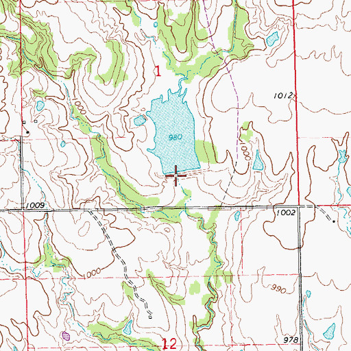 Topographic Map of Peavine Creek Site 10 Dam, OK