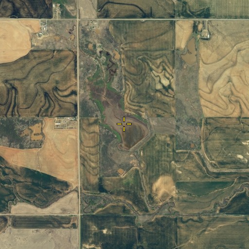 Aerial/Satellite Image of Rainy Mountain Creek Site 25 Reservoir, OK