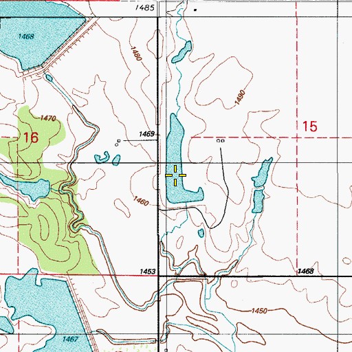 Topographic Map of Rainy Mountain Creek Site 24 Dam, OK
