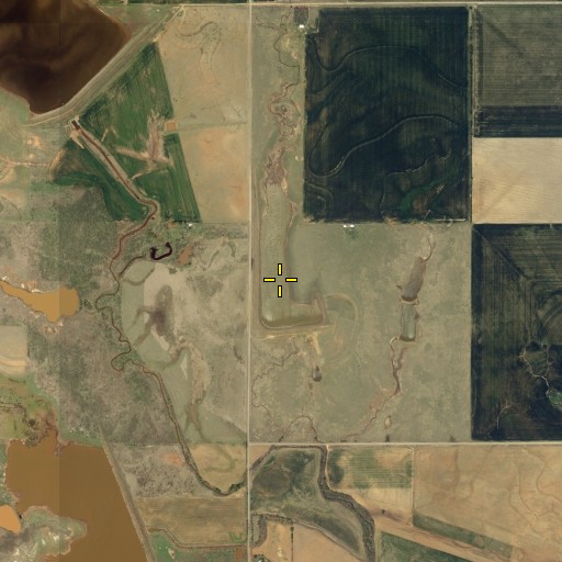 Aerial/Satellite Image of Rainy Mountain Creek Site 24 Dam, OK