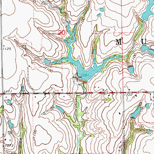 Topographic Map of Finn Creek Site 25 Reservoir, OK