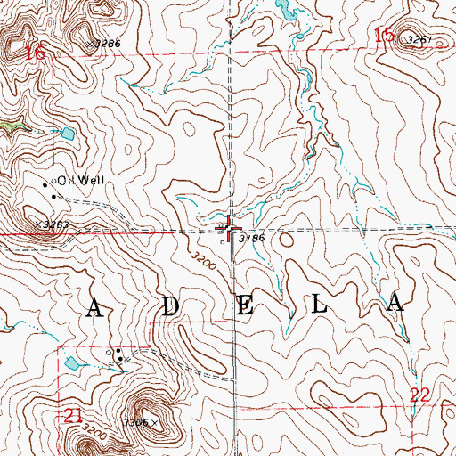 Topographic Map of Township of Adelaide, ND