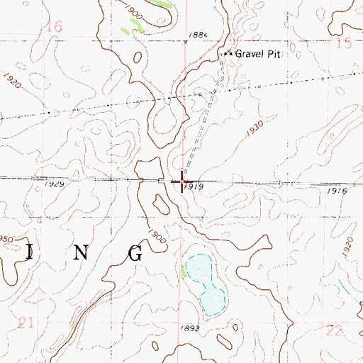 Topographic Map of Township of Sterling, ND