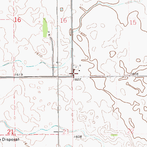 Topographic Map of Township of Alma, ND