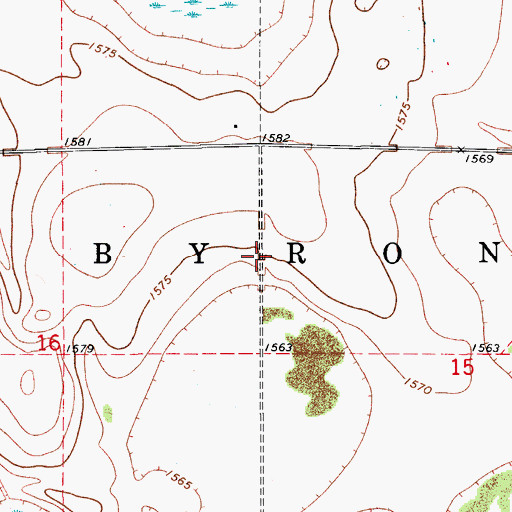 Topographic Map of Township of Byron, ND