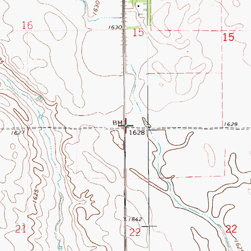 Topographic Map of Township of Easby, ND