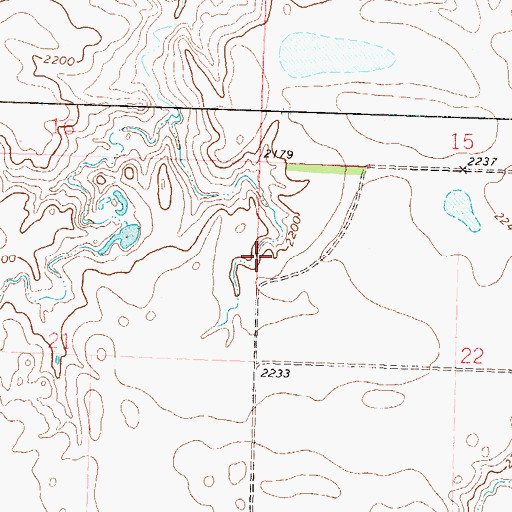 Topographic Map of Township of Fisher, ND